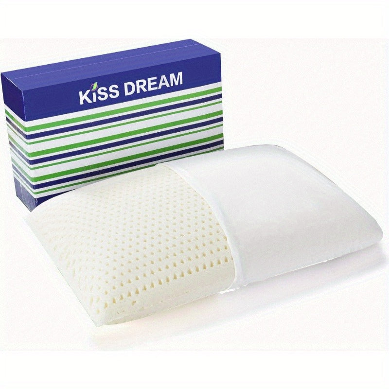 100 Natural Talalay Latex Pillow Sleeping Bed Pillows Extra Soft Luxury Standard Pillow Perfectly Aligns for Side Back Pain Stomach Neck Pressure Removable Cover