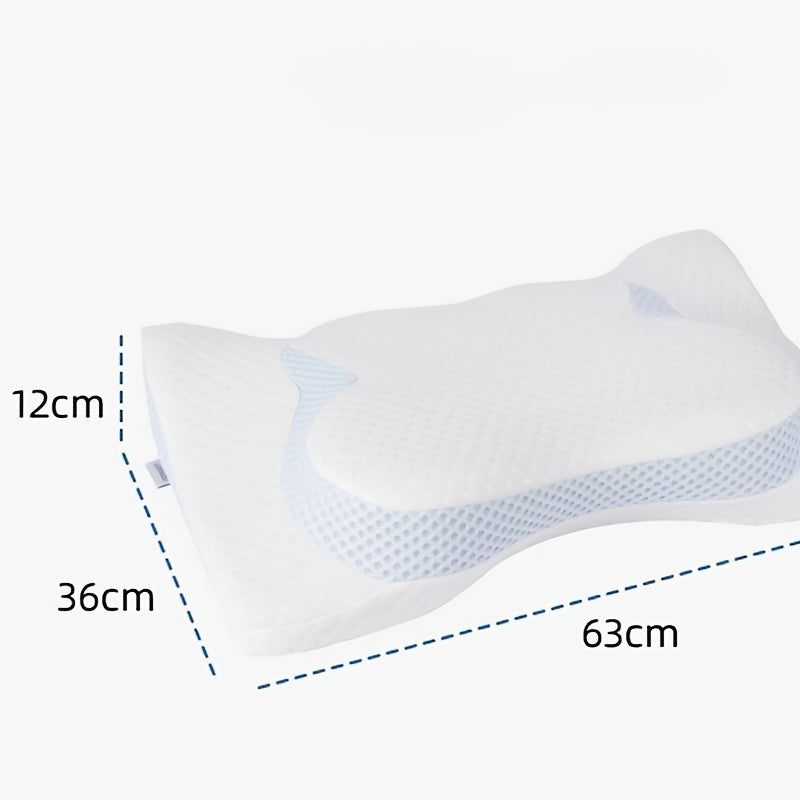 Neck Pillow Sleeping Pillow, Ergonomic Neck Support for Deep Sleep, Breathable Cover Suitable for Back, Stomach, and Side Sleepers, Enjoy Soothing Home Massage, All-Season Use