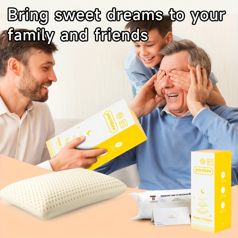 1pc 96% Talalay Natural Premium Latex Body Pillow with Removable Breathable Hypoallergenic Bed Sheet, Ergonomic Contour Support for Side & Back Sleepers, Travel Pillows, White, Side Sleep Pillow, Comfortable Sleeping, Simple Design, Durable Construction