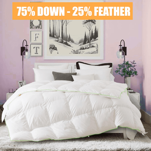 1pc 750 Fill-Power Certified Premium Goose Down and Feather Comforter Duvet Insert - Extra Soft Fluffy Luxury with Hypoallergenic Down-Proof Shell - White Baffle Box Design To Prevent Clumps